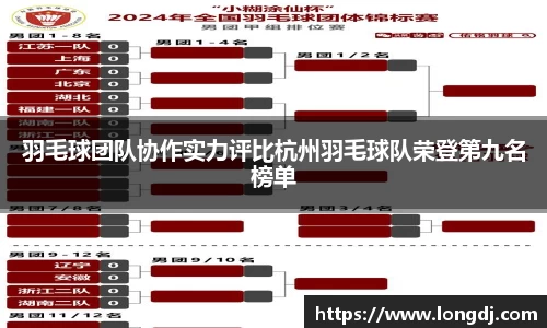 羽毛球团队协作实力评比杭州羽毛球队荣登第九名榜单
