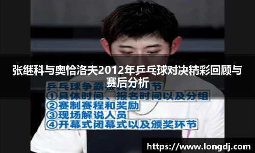 张继科与奥恰洛夫2012年乒乓球对决精彩回顾与赛后分析
